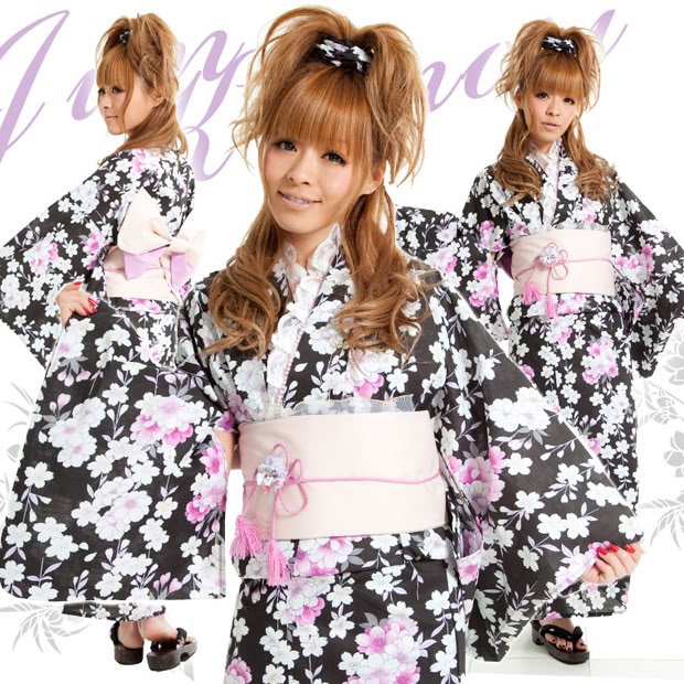 Shibuya Gyaru Blossom Yukata Set